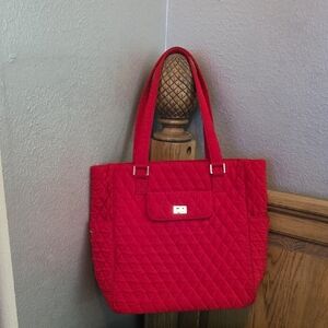 Vera Bradley Cherry Red Quilted Tote